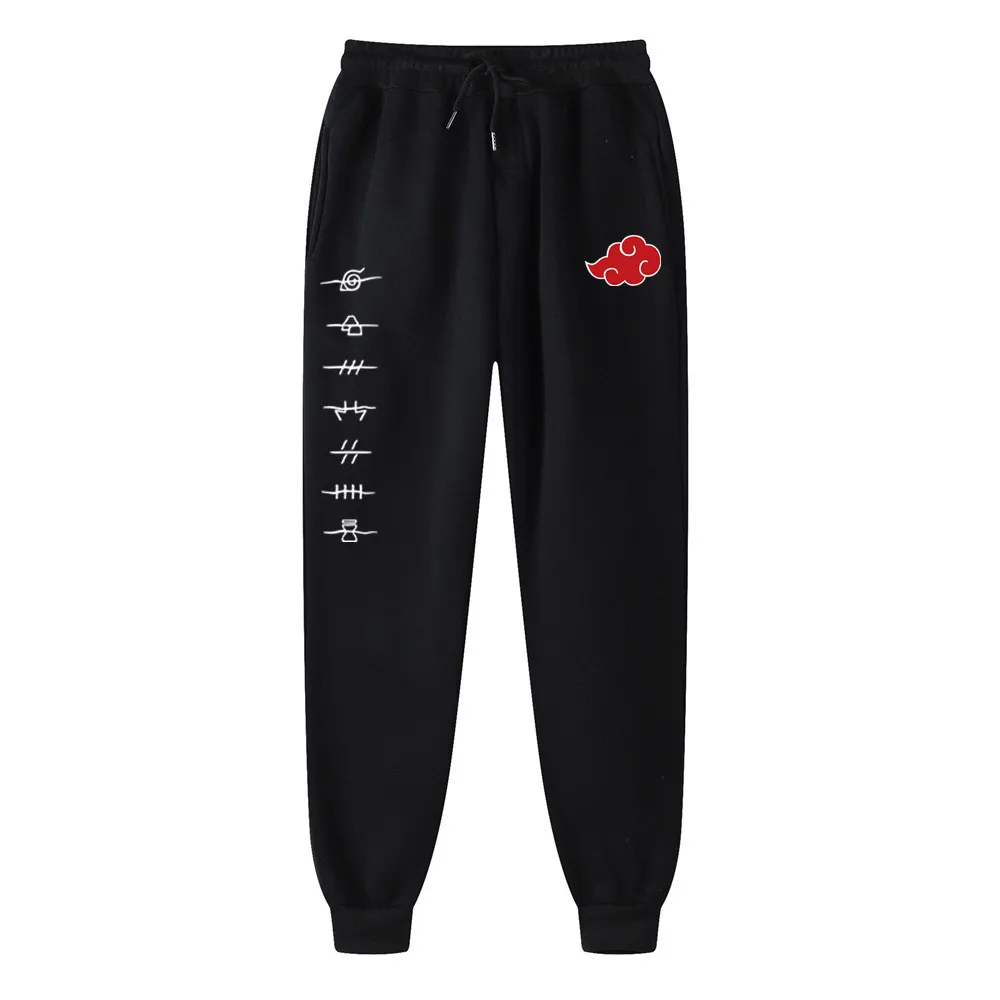 En venta Akatsuki-pantalones de chándal con estampado de símbolos en la nube para mujer, ropa deportiva informal para correr y hacer ejercicio zWzKE0LoOQK