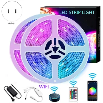 

WiFi LED Strip Lights 10M 5050 LED Strip Lights Waterproof with Remote for Room Halloween Christmas Party