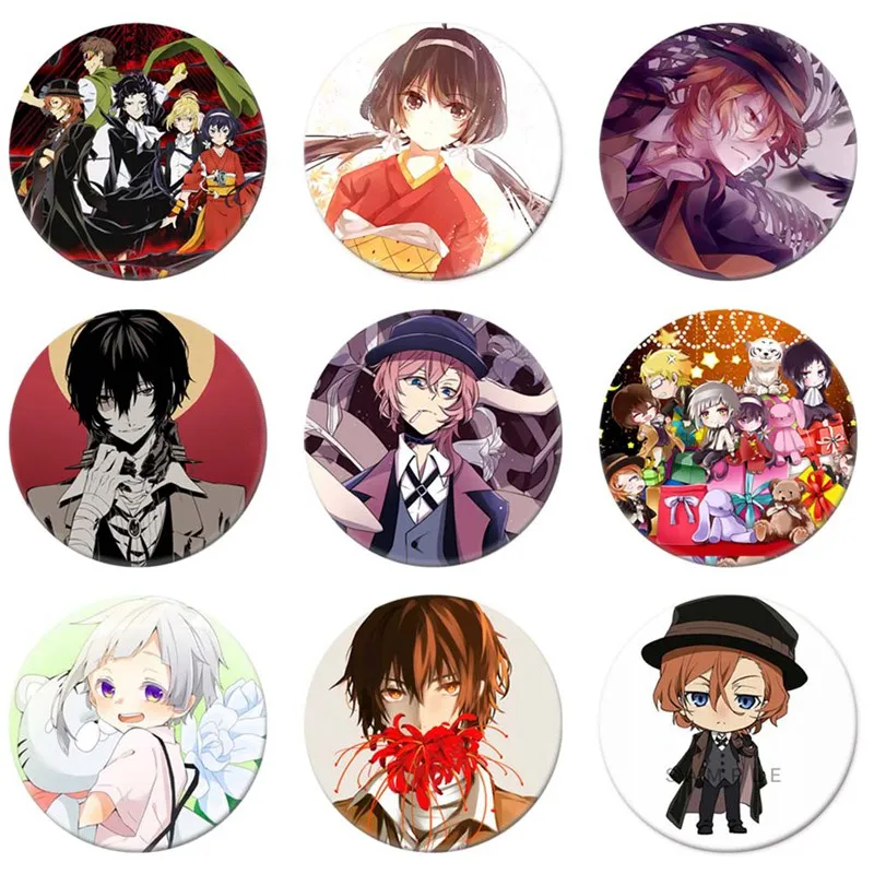 Anime Bungo Stray Dogs Cosplay Badge Atsushi Brooch Pin Dazai Osamu Collection Badge for Backpack Clothes