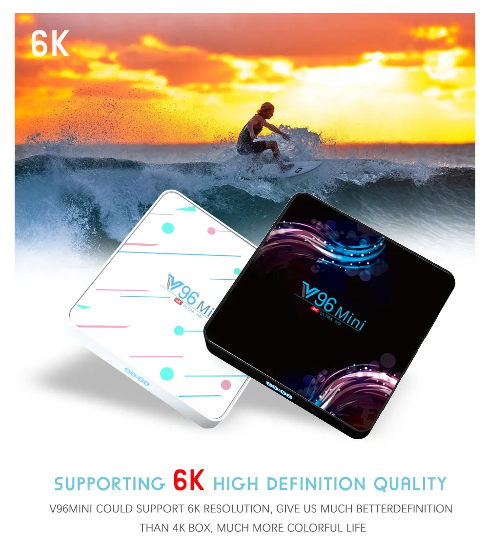 V96 Мини Android 9,0 ТВ приставка 4G 128G 2,4/5G Wifi Allwinner H6 четырехъядерный 6K ТВ приставка USB3.0 Google плеер Youtube медиаплеер