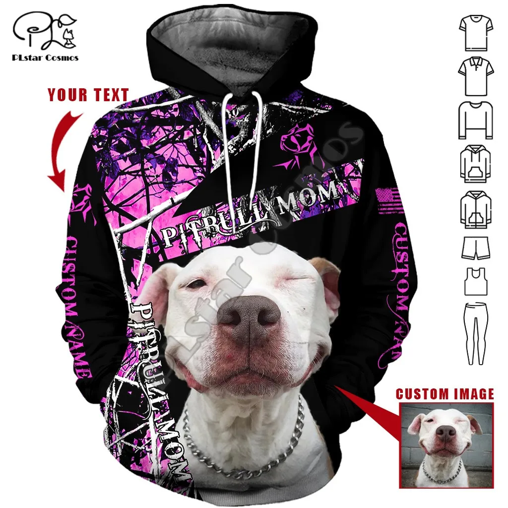 

PLstar Cosmos Pit Bull Dog Terrier 3D Printed Animal Hoodies Sweatshirts Zip Hooded For Man/Woman Casual Streetwear Style-P10