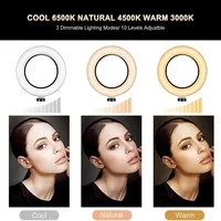 12in 30cm Selfie lampa pierścieniowa RGB statyw na telefon stojak uchwyt fotografia RingLight koło wypełnić światło Led kolor lampa Trepied makijaż 3