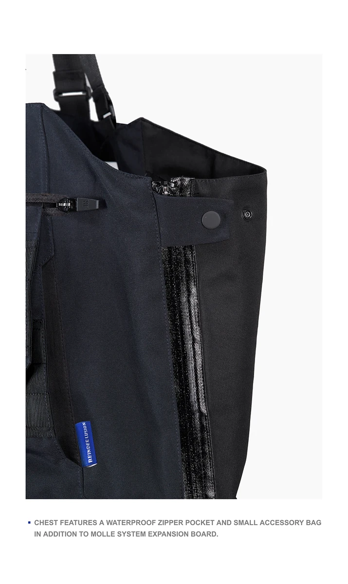 Reindee Lusion FW20 quick release waterproof ski jumpsuit front molle magnetic buckles techwear outdoor