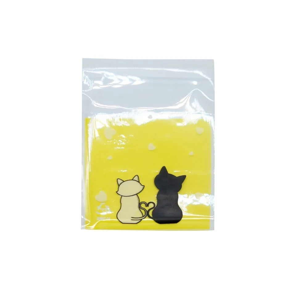 50/100 шт пластиковые конфеты и печенье само-герметизирующий пакет мультфильм Подарочная сумка для выпечки мешок для дня рождения свадьбы вечеринки ребенка душа Декор - Цвет: Yellow Cat