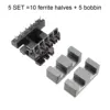 uxcell 5 Sets EE28 6 with 6pin Transformer Bobbin PC40 Ferrite Core Vertical 10 Ferrite Halves and 5 Bobbin ► Photo 3/4