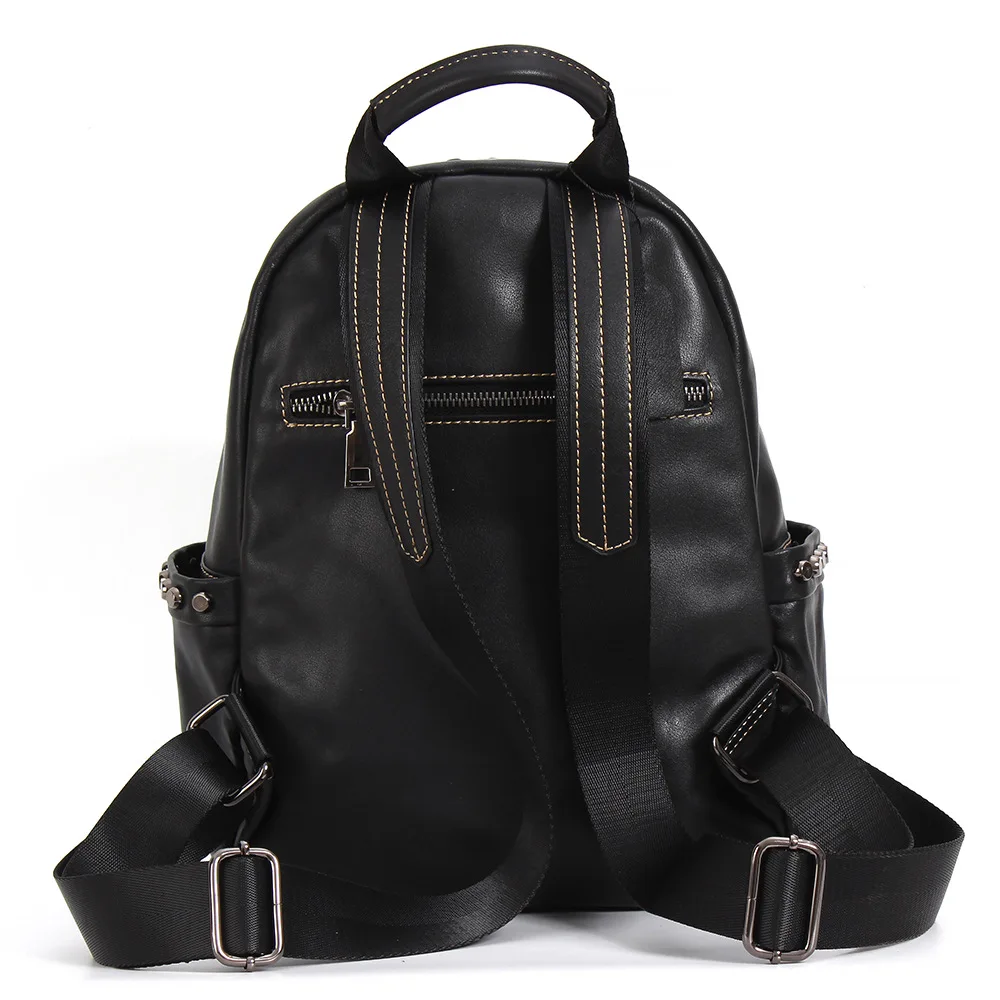 

Backpack Women's Genuine Leather Soft Leather Backpack Casual Travel Large Capacity First Layer of Leather