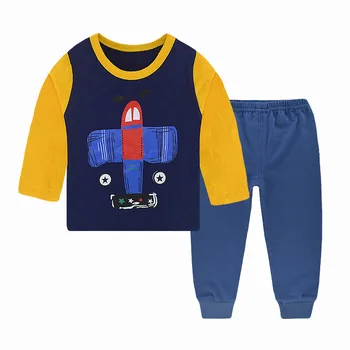 

ZWY388 Boys Autumn Children Clothes Set Long-Sleeve T Shirt +pants 2pieces Cotton Suit Cartoon Kids Toddler Clothing 3-10 Years