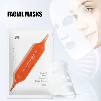 

10pcs Moisturizing Facial Mask Orange Essence Sheet for Deep Moisturizing Face Skin Shrink Pores Mask