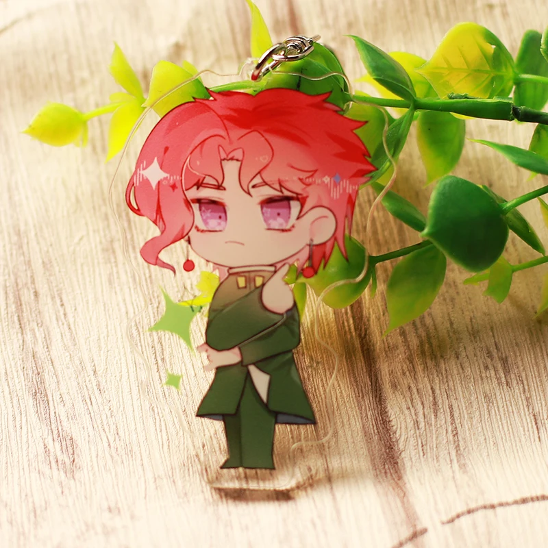 JoJo невероятное приключение Леоне abbacchio Kakyoin Нориаки фигурка Косплей двусторонняя акриловая брелок кольцо для ключей подарки на Рождество