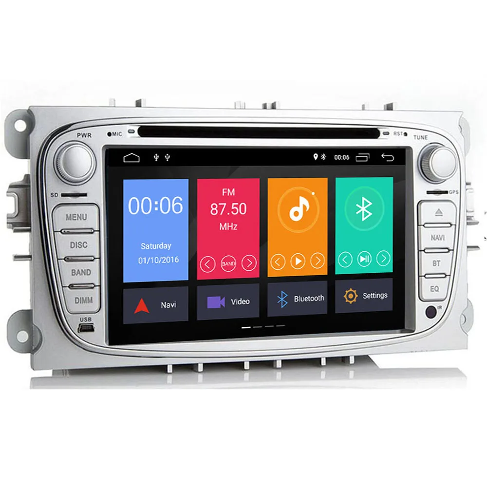 Excellent 2 din Android Car DVD Multimedia Player GPS Navi For Ford For Focus2 Mondeo Galaxy Wifi Audio Radio Stereo Head Unit Free Canbus 3