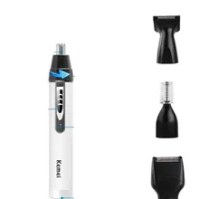Kemei электрический триммер для носа KM-6650 4 в 1 бритва с насадками для бровей триммер для бороды Триммер для удаления волос перезаряжаемый
