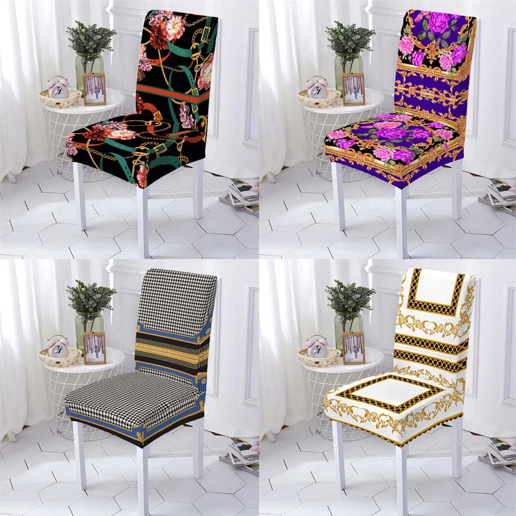 

Geometry Style Cover For Dining Chairs Covers Furniture Dining Chairs Cover Lattice Pattern Office Chair Covers Home Stuhlbezug