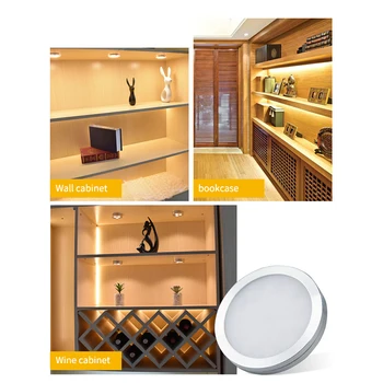 

1Pcs 6x12V Car Lamp Automobile Interior LED Spot Lights Slim Flush For Transporter/Camper Van Boat White