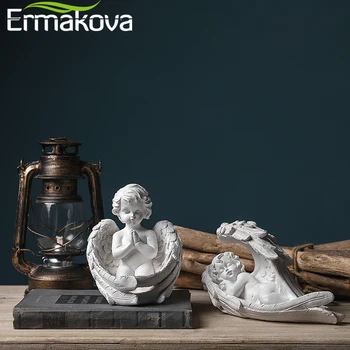 

ERMAKOVA Vintage Angel Statue Angel Sculpture Miniature Figurines Home Decoration Wedding Decor Crafts Birthday Gift