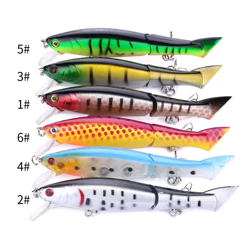 12cm 13.6g Jointed bait Minnow Fishing Lure 2 Section Hard Fishing Bait  Swimbait Pesca Lures for Bass trout pike Pesca - AliExpress 18
