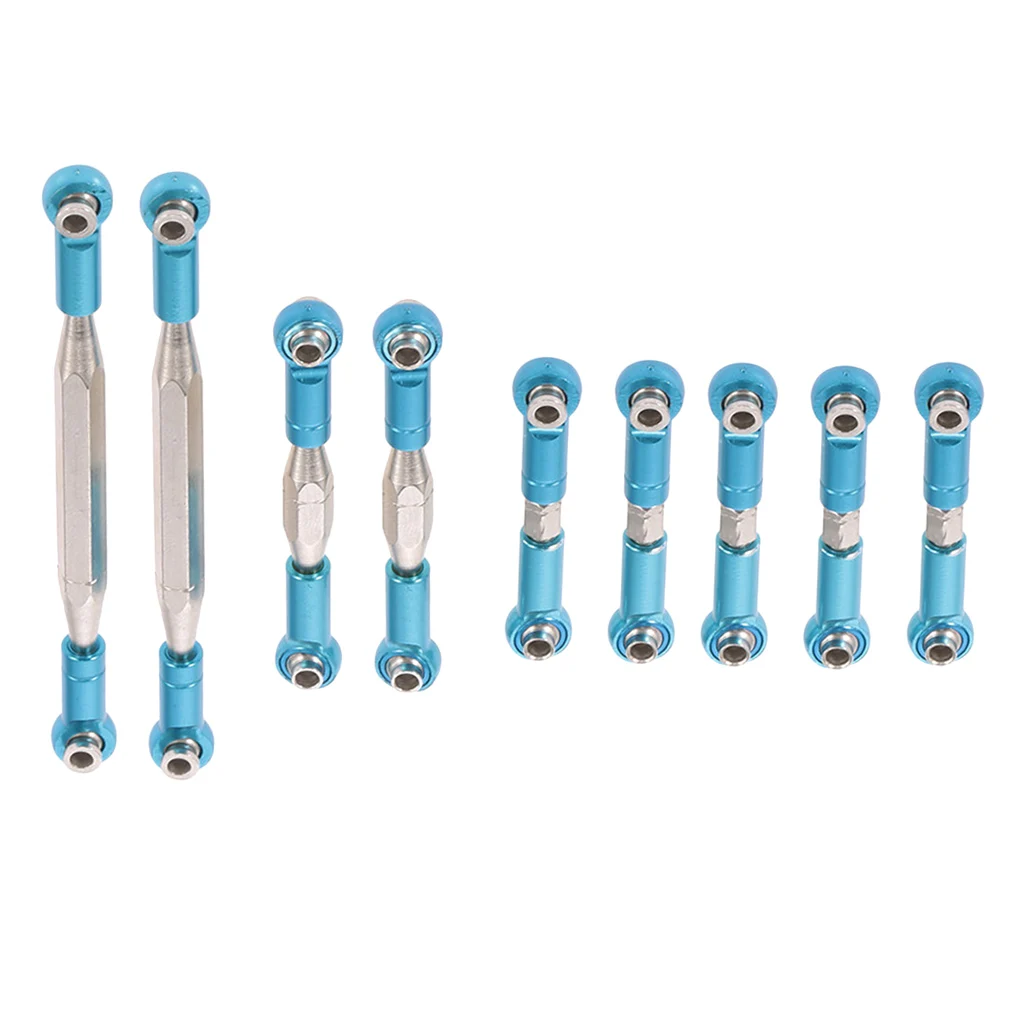 9pcs RC Car Steering Linkage Pulling Steering Rod For WLtoys 12428 FY-03 