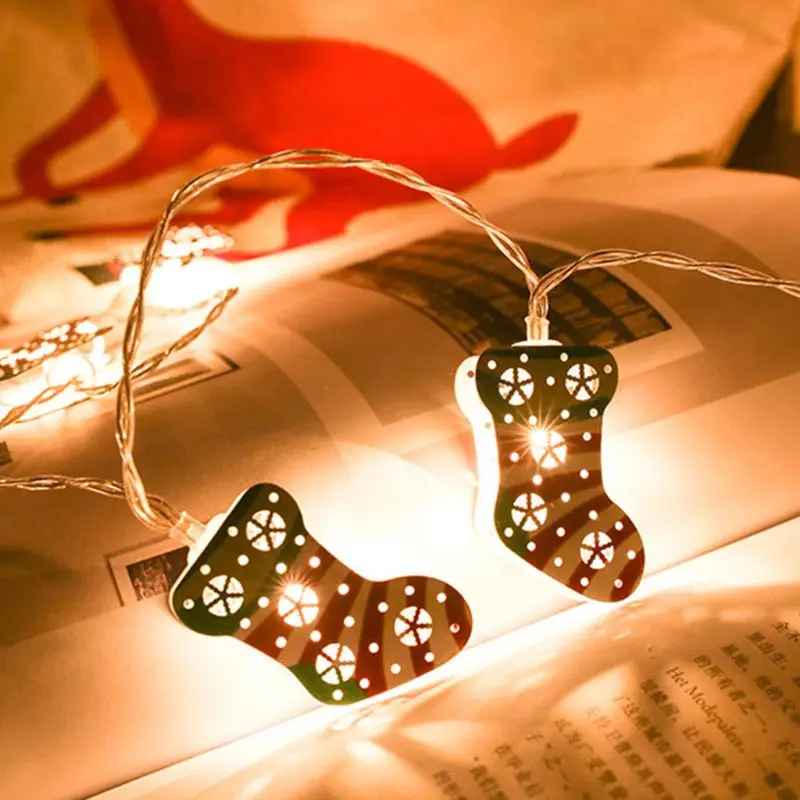 Creative 2019 New 10/20 LEDs Colorful Socks Decorative String Lights 1.5m 3m Lighting Layout Props Decor