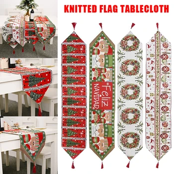 

Newest Christmas Table Runner Placemat Decoration Home Xmas Ornament Kitchen Decorative