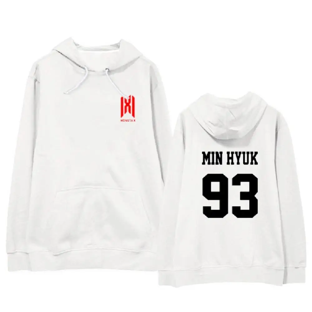 MINHYUK WHITE Mainlead KPOP Monsta X WE ARE HERE World Tour cap толстовка унисекс Shownu Wonho - Цвет: MINHYUK WHITE
