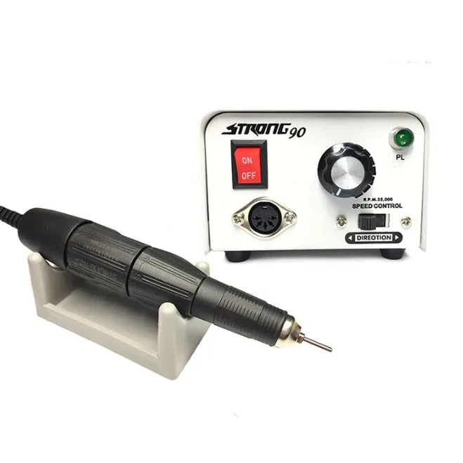 Strong 90 65 W power control 35000 rpm/min Strong 210 102hp micromotor handle electric drill for nails manicure apparatus