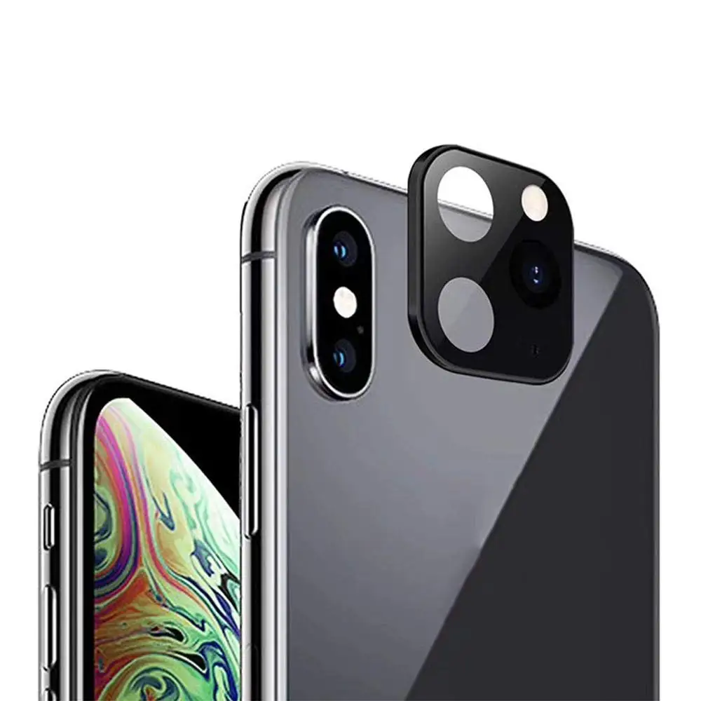 Для iPhone X Изменение объектива камеры to11 Pro Max закаленное стекло наклейка на рассеиватель титановый сплав чехол ack Крышка объектива камеры