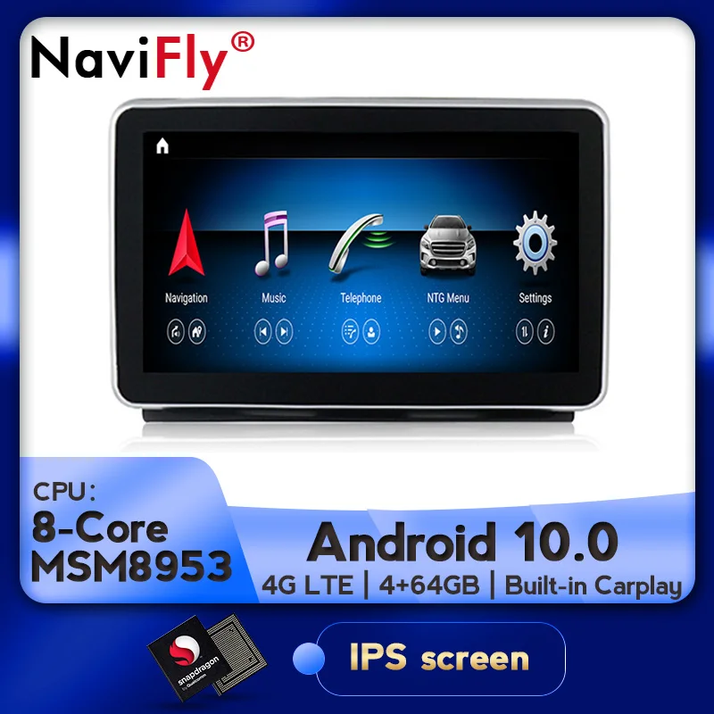 Автомагнитола NaviFly для Benz ML W166 2012 2015 с HD экраном gps проигрывателем ОЗУ 4 Гб