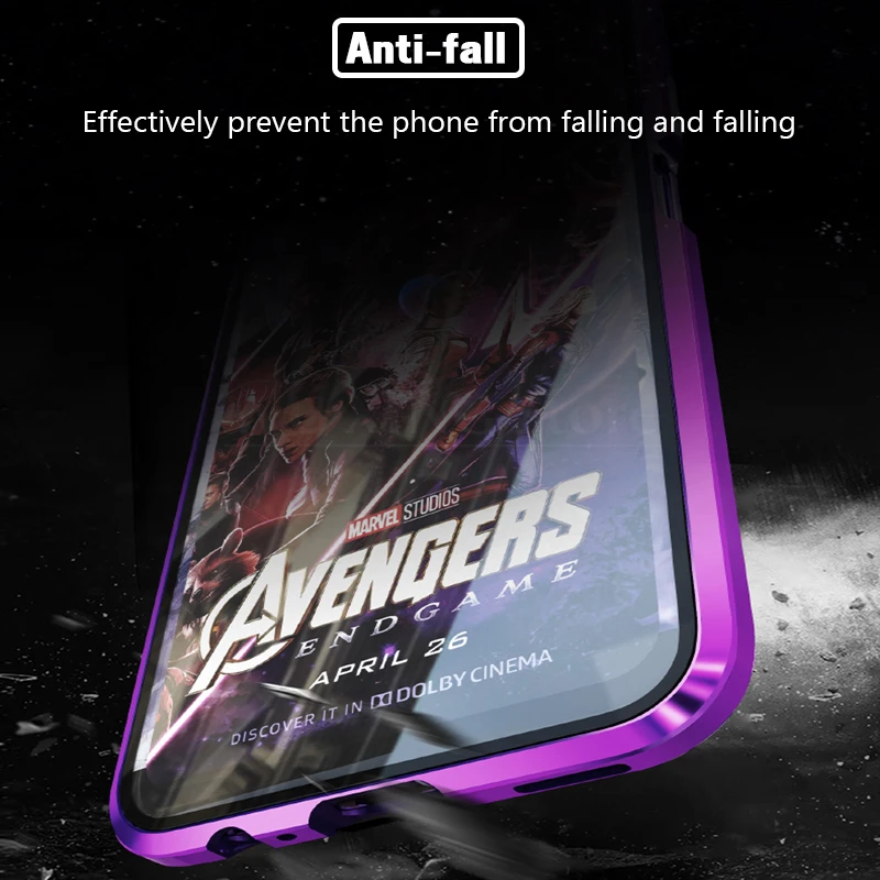 Для Honor 9X Pro Чехол для телефона двойное стекло в рамке Магнитный защитный чехол king