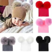 NIBESSER/милые детские шапочки, Детские одноцветные плюшевые шапочки для мальчиков и девочек, комплект из шапки и шарфа, зимняя теплая шапка для мальчиков, шапка для новорожденных