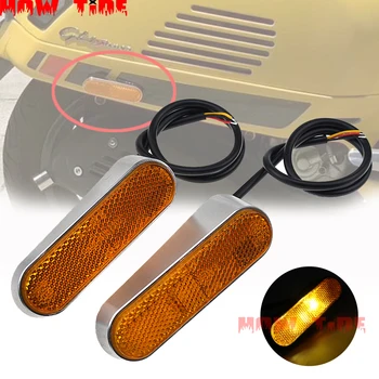 

Motorcycle LED Side Turn Signal Lights CNC Indicator Left Right Lamp for VESPA GTS 300 SPRINT 150 PRIMAVERA 150 Scooter Modified