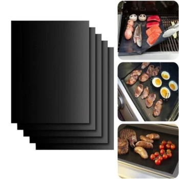 

New Non-stick Barbecue Grill Barbecue Mat Barbecue Cooking Mat Reusable Cooking Plate 40*33 Cm For Party Barbecue Mat Tools