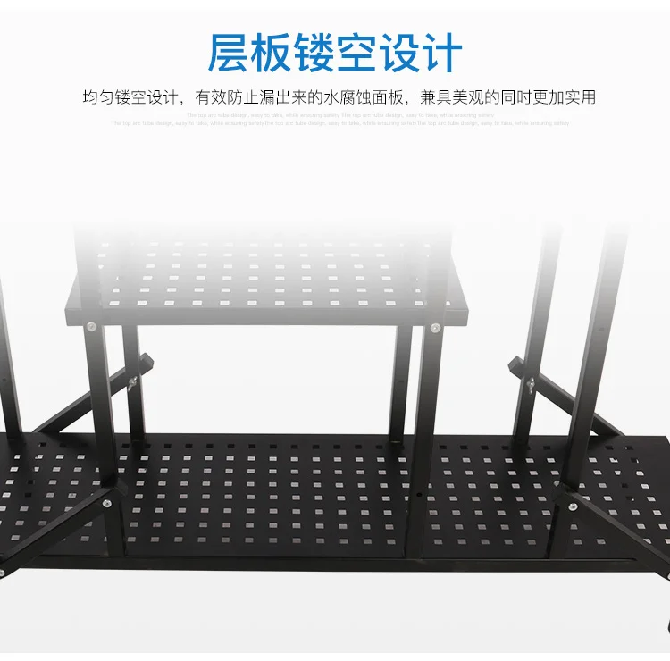 simple modern iron art floating window multi-layer flower pot shelf landing living room assembly shelf multi-function