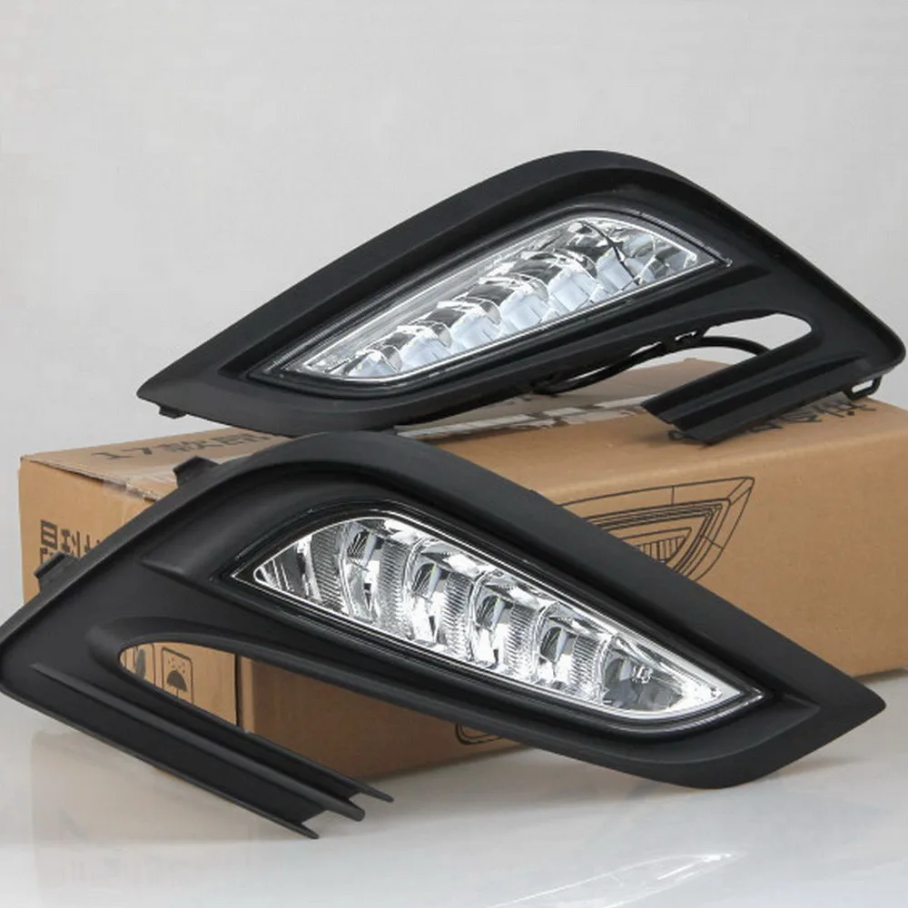 Июля King светодиодный Габаритные огни DRL 4300K желтый противотуманный фонарь в сборе