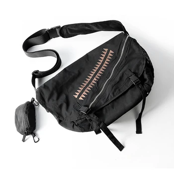 

Male Polyester Travel Bag With Shoulder Strap Black Messenger Shoulder Tote Crossbody Bag Duffle Bag Unisex Travel Totes