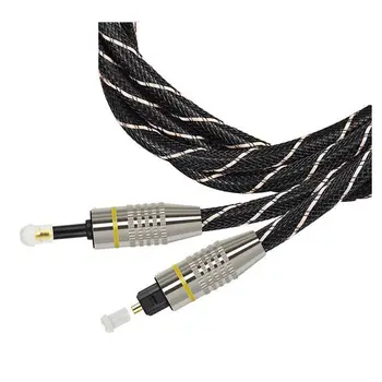 

Mini 3.5mm Plug Digital Optical Audio Cable SPDIF Optical Fiber Line To Round Mouth TOSLINK Optical Audio Connector Dropship