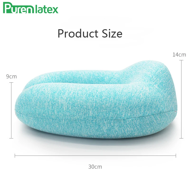 PurenLatex U форма дорожная подушка для шеи Подушка с памятью формы защита поддержки шейного позвонка офис самолет повозная подушка