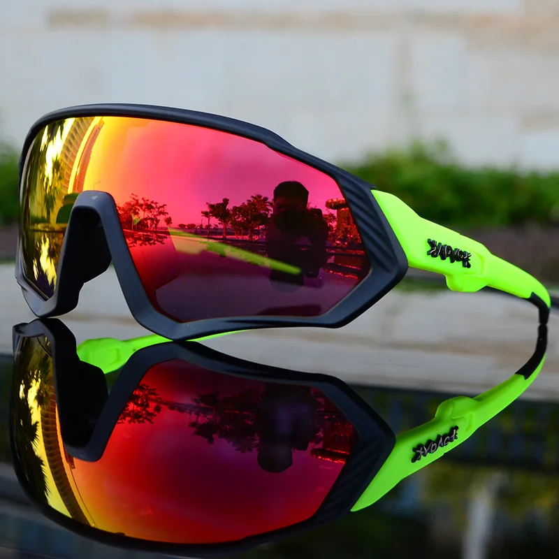 Дизайн, поляризованные велосипедные очки для мужчин и женщин, велосипедные очки, фотохромные велосипедные солнцезащитные очки, зеркальные очки с 5 линзами UV400