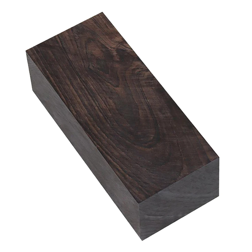 120x40x50mm Wood Brown Ebony Lumber Blank Extra Large Carving Blocks - DIY Material for Music Instruments Guitar Parts