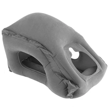 

Inflatable Travel Sleeping Bag Portable Neck Pillow For Men Women Outdoor Airplane Flight Train Sleeping Easy