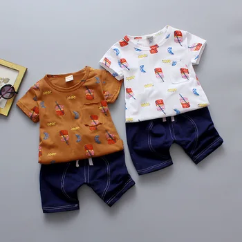 

2020 Summer Korean Cotton Baby Toddler Kids Boy Girls Clothes Short Sleeve Boys Clothes Casual Ropa De Bebe