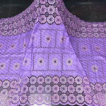 

African Bazin Riche Lace Fabric lilac 2020 Newest High Quality punch bazin riche Lace Fabrics For Wedding Party dress 5 yards