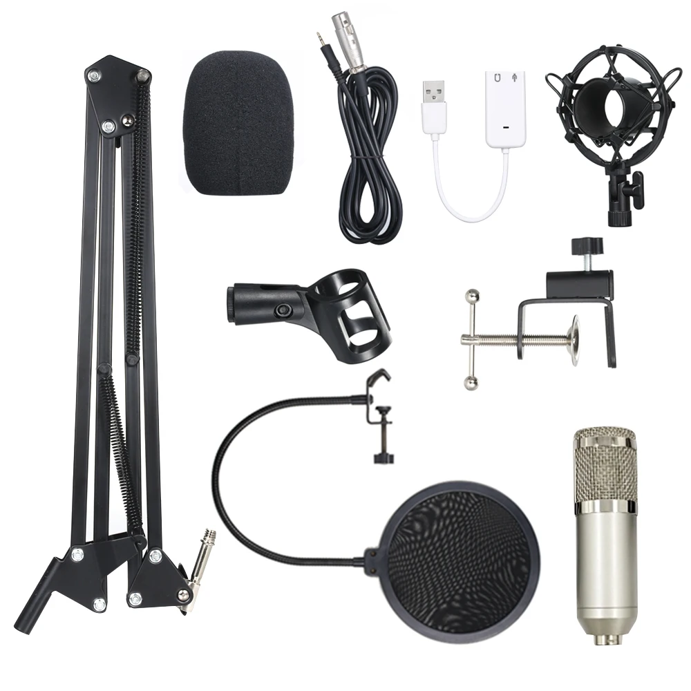BM800 конденсаторный микрофон Pro Audio Studio Запись Brocasting регулируемый микрофон Подвеска ножничный рычаг поп-фильтр KTV караоке - Цвет: type 5