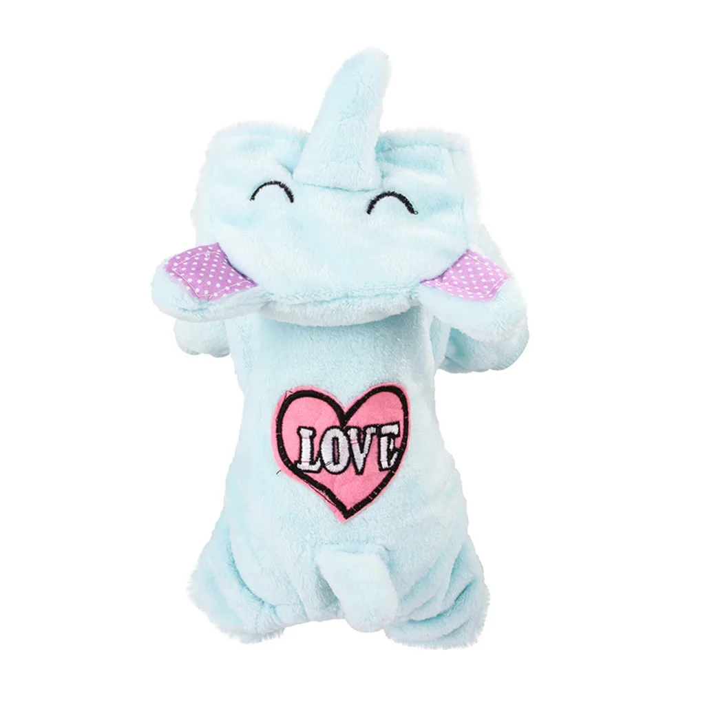 Blue Elephant Свитер для собак, теплая одежда для домашних животных, котов для кошек, кофты для щенков, пальто, толстовка, одежда для собак, модная одежда для домашних животных, бульдог, мопс, толстовки, одежда - Цвет: Blue Elephant