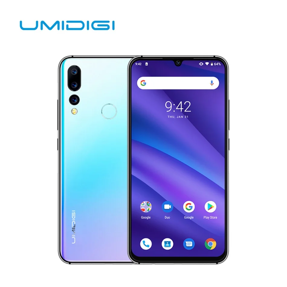 Breathing Crystal Global Version UMIDIGI A5 PRO16MP Triple Camera Android 9.0 Octa Core 6.3' FHD+ Waterdrop 4GB RAM 4G Celular 4150mAh Smartphone - Цвет: Breathing Crystal