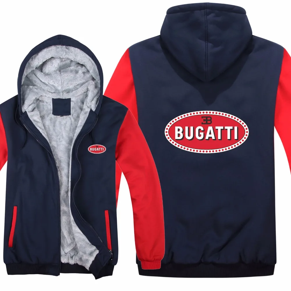 Bugatti толстовки Мужская куртка зима высокое качество для мужчин повседневная шерстяная подкладка флис Bugatti свитера с логотипами Толстовка