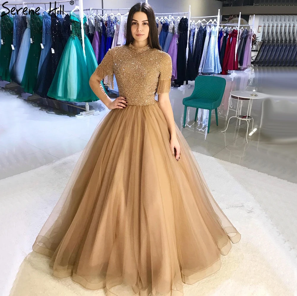 Vogue High Neck Modest Prom Dress Long With Illusion Neckline Wholesale  #T76014 - GemGrace.com