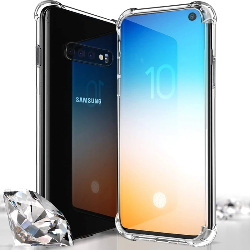 1000 шт чехол для samsung Galaxy S10 5G S10E S9 S8 Plus S7 S6 Edge Note 10 Pro 9 8 5 4 Противоскользящий противоударный защитный чехол