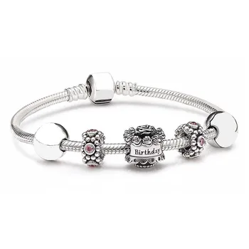 

NEW 100% 925 Sterling Silver SALE - WEDDING GIFT Bracelet SET fit DIY Original charm Bracelets jewelry A set of prices