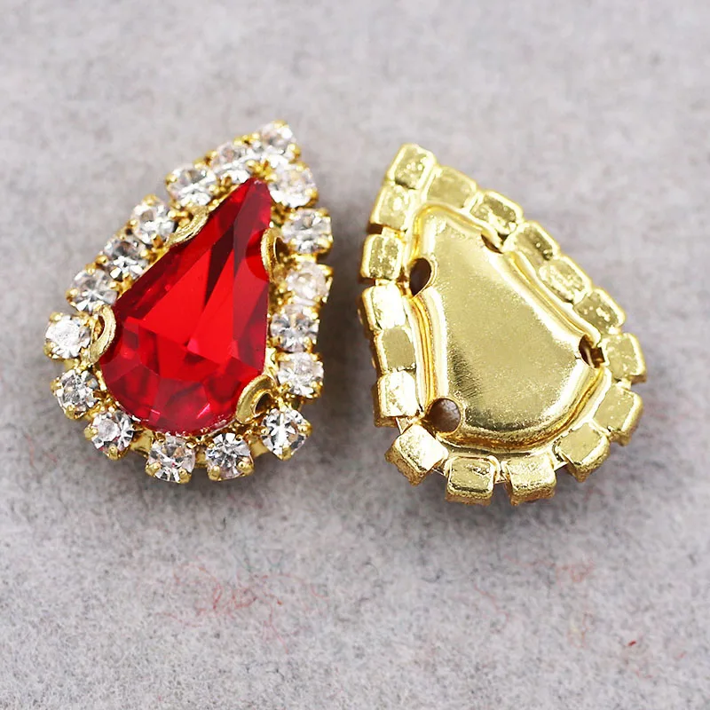 8x13mm 20 개/가방 faltback 크리스탈 버튼, AAA 유리 크리스탈 골드 자료 diy/의류 액세서리에 대 한 모조 다이아몬드에 바느질