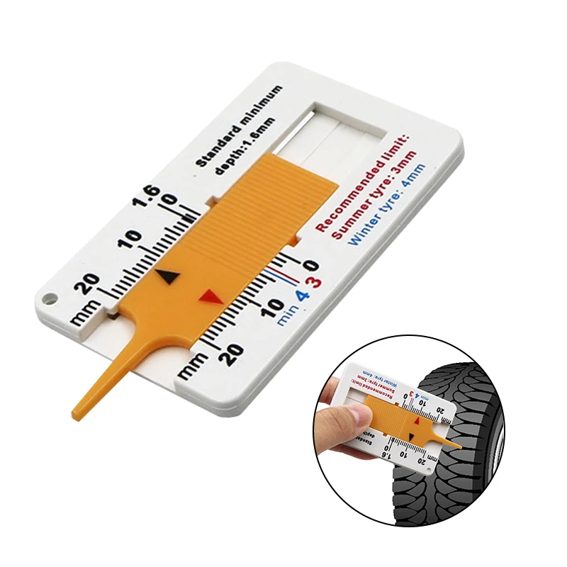 

0 - 20 Mm Auto Tyre Tread Depth Gauge Caliper Car Motorcycle Caravan Trailer Wheel Measure Car-styling Repair Tool