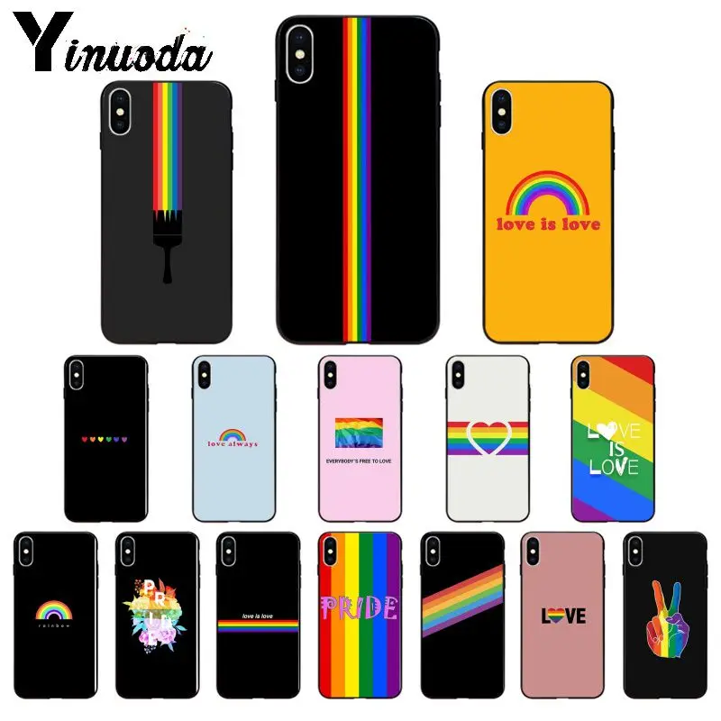 Yinuoda Gay Lesbian LGBT Rainbow Pride Silicone TPU Soft Phone Case for Apple iPhone 8 7 6 6S Plus X XS MAX 5 5S SE XR Cover Yinuoda Gay Lesbian LGBT Rainbow Pride Silicone TPU Soft Phone Case for Apple iPhone 8 7 6 6S Plus X XS MAX 5 5S SE XR Cover